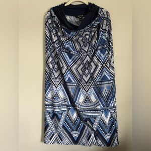 Apt. 9 Blue and White Patterned Dress